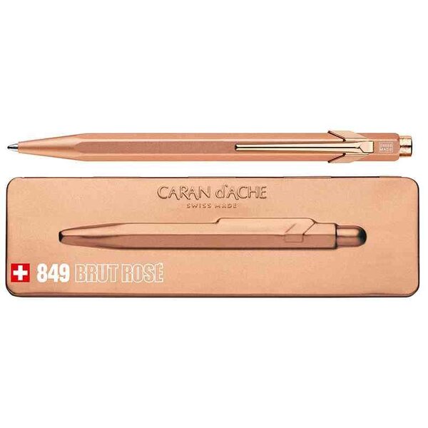 Stylo à bille 849 brut rosé  or rose caran d'ache