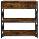 vidaXL Table console chêne fumé 75x28x75 cm bois d'ingénierie