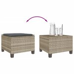 vidaXL Ensemble de bistro 3 Pièces et coussins gris clair résine tressée