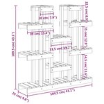 vidaXL Support à plantes Blanc 104 5x25x109 5 cm Bois massif de pin