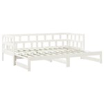 vidaXL Lit coulissant blanc bois de pin massif 2x(90x200) cm