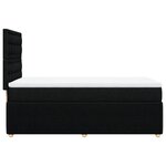 vidaXL Sommier à lattes de lit avec matelas Noir 90x200 cm Tissu