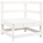 vidaXL Salon de jardin 5 Pièces blanc bois massif de pin