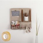 Organiseur mural bois personnalisable Pin & Peg 40 x 40 cm + masking tape doré à paillettes 5 m
