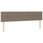 vidaXL Sommier à lattes de lit avec matelas taupe 120x190 cm tissu
