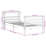 vidaXL Cadre de lit sans matelas cire marron 100x200cm bois pin massif