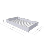 Tiroir de lit 120 x 180 avec sommier BUDDY - beige