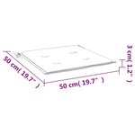 vidaXL Coussins de chaise de jardin lot de 2 crème 50x50x4 cm