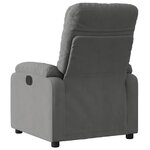 vidaXL Fauteuil inclinable électrique gris foncé tissu microfibre