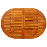 vidaXL Table à dîner de jardin (120-170)x80x75 cm Bois d'acacia massif