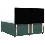 vidaXL Sommier à lattes de lit et matelas Vert foncé 180x200cm Velours