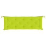 vidaXL Coussin de banc de jardin vert brillant 150x50x7cm tissu oxford