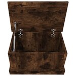 vidaXL Boîte de rangement chêne fumé 50x30x28 cm bois d'ingénierie