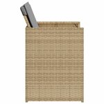 vidaXL Chaises de jardin avec coussins lot de 4 mélange beige