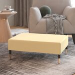 vidaXL Repose-pied Crème 78x56x32 cm Velours