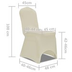 vidaXL Housse de chaise extensible 4 Pièces crème