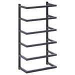 vidaXL Porte-serviette Noir 24x12x48 cm Acier
