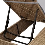 vidaXL Transat double Ensemble de 2 Beige et gris clair Poly Rattan