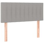 vidaXL Sommier à lattes de lit avec matelas Gris clair 100x200cm Tissu