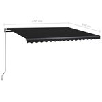 vidaXL Auvent automatique sur pied 450x350 cm Anthracite