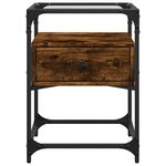 vidaXL Tables de chevet 2 Pièces chêne fumé 40x40x55 cm bois d'ingénierie