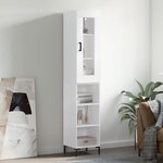 vidaXL Buffet haut Blanc 34 5x34x180 cm Bois d'ingénierie