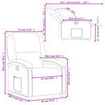vidaXL Fauteuil inclinable noir cuir véritable