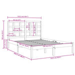 vidaXL Cadre de lit sans matelas blanc 120x200 cm bois massif