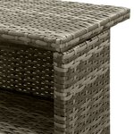 vidaXL Ensemble de bar de jardin 5 Pièces avec coussins gris poly rotin