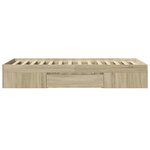 vidaXL Cadre de lit sans matelas chêne sonoma 90x200 cm