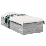 vidaXL Cadre de lit sonoma gris 100x200 cm bois d'ingénierie