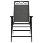 vidaXL Chaises de jardin pliables lot de 8 en acier et textilène