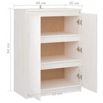 vidaXL Buffet Blanc 60x36x84 cm Bois de pin massif