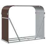 vidaXL Porte-bûches marron 120x45x100 cm acier galvanisé