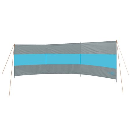 Bo-Camp Brise-vent Brendan 500x140 cm Gris et bleu