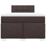vidaXL Sommier à lattes de lit et matelas marron foncé 120x190cm tissu