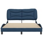 vidaXL Cadre de lit sans matelas bleu 140x200 cm tissu