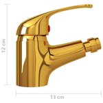 vidaXL Mitigeur de bidet de salle de bain Doré 13x12 cm