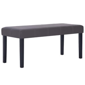 Banquette pouf tabouret meuble banc 106 cm gris synthétique 3002207