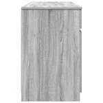 Bureau vidaXL Gris Sonoma 140x49x76 cm en bois d'ingénierie