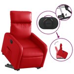 vidaXL Fauteuil inclinable Rouge Similicuir