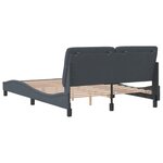 vidaXL Cadre de lit avec tête de lit Gris foncé 140x190 cm Velours
