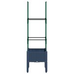 vidaXL Jardinière avec treillis bleu gris 40x40x142 5 cm PP