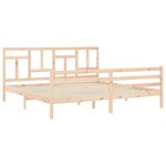 vidaXL Cadre de lit avec tête de lit 200x200 cm bois massif