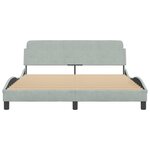 vidaXL Cadre de lit sans matelas gris clair 160x200 cm velours