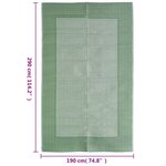 vidaXL Tapis d'extérieur Vert 190x290 cm PP