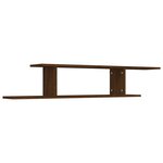 vidaXL Étagère TV murale Chêne marron 125x18x23 cm Bois d'ingénierie