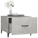 vidaXL Tables basses avec pieds en métal 2 Pièces Gris béton 50x50x40 cm