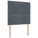 vidaXL Tête de lit design blocs de diamant gris foncé 90 cm velours