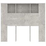 vidaXL Armoire de tête de lit gris béton 120x18 5x102 5 cm